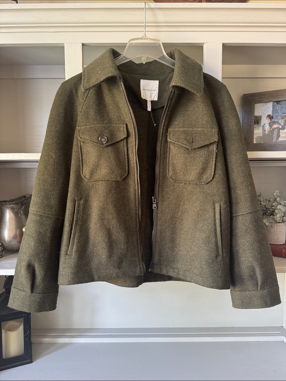 Avec Les Filles Olive Green Utility Jacket